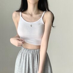 ノースリーブ インナークロップキャミソール9色 IVORY