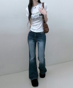 半袖Tシャツ スリムフィットプリンティング半袖Tシャツ IVORY