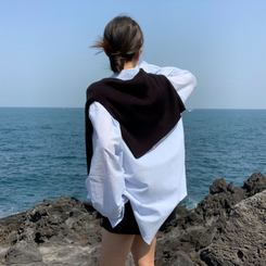 フェアリーオーバーフィットストライプシャツ SKY BLUE