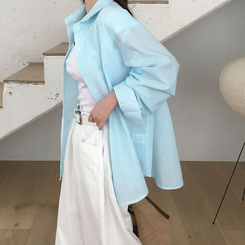 フェアリーオーバーフィットストライプシャツ MINT