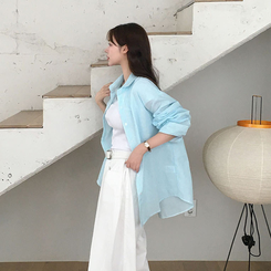 フェアリーオーバーフィットストライプシャツ MINT