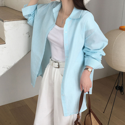 フェアリーオーバーフィットストライプシャツ MINT