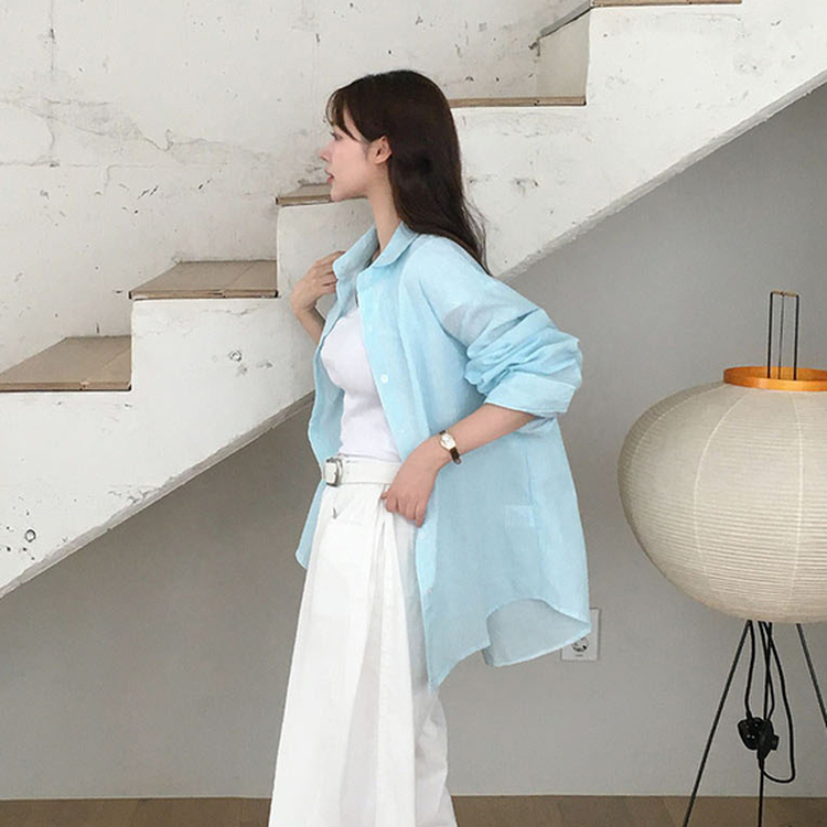 フェアリーオーバーフィットストライプシャツ MINT