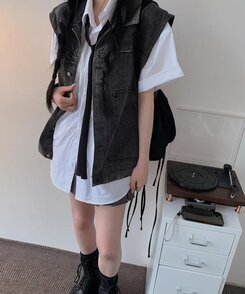 シンプルスリムネクタイ BLACK