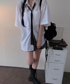 シンプルスリムネクタイ BLACK