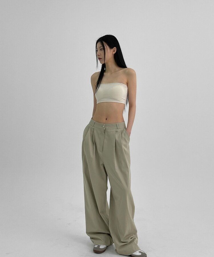 【カップ付き】ツーラインチューブトップ WHITE