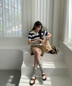 靴下・タイツ シンプルデイリーソックス GRAY