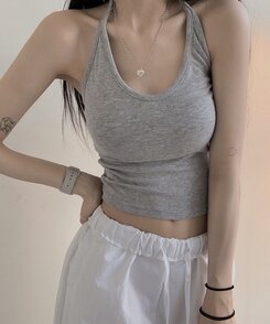 ノースリーブ ラヘルホルターネックノースリーブ GRAY