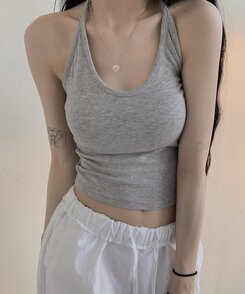 ノースリーブ ラヘルホルターネックノースリーブ GRAY
