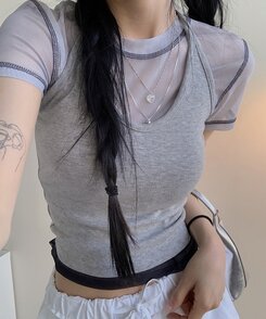ノースリーブ ラヘルホルターネックノースリーブ GRAY