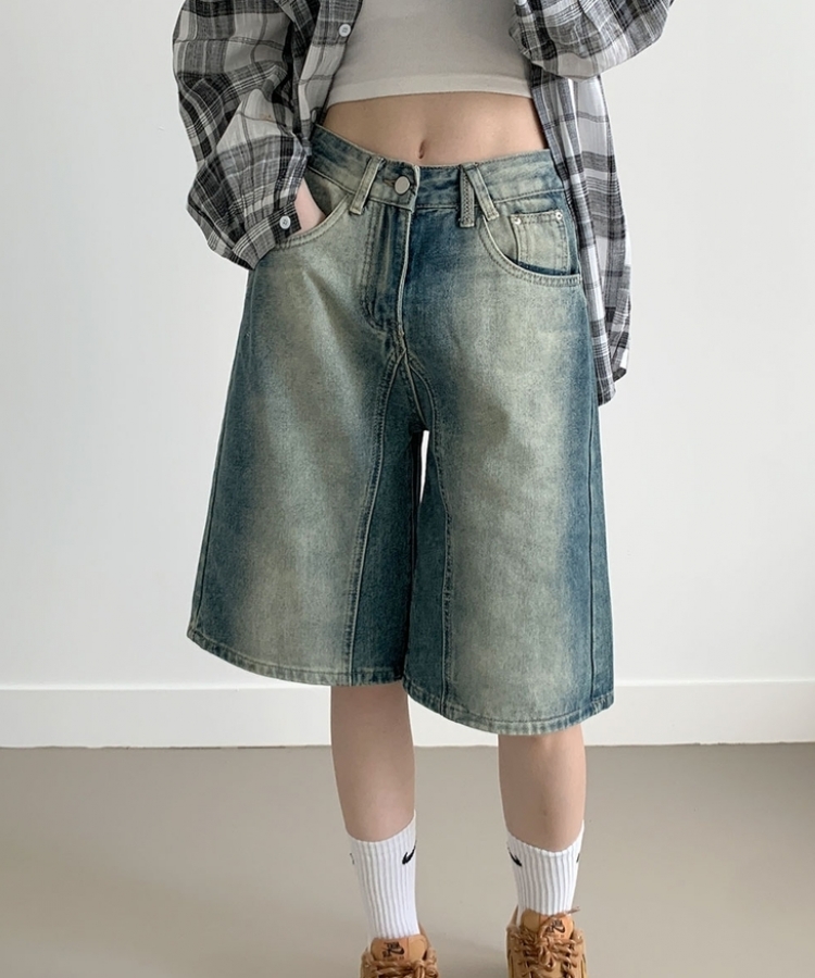 ビンテージウォッシングハーフデニムパンツ｜ショートパンツ｜韓国