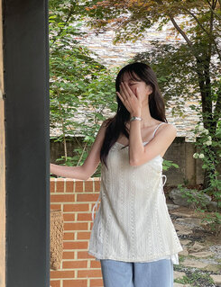 ミニワンピース レースサイドシャーリングリボンワンピース IVORY