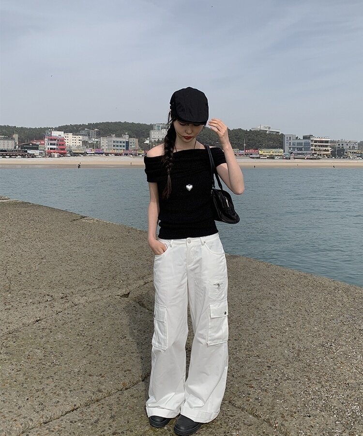 ビッグハートドロップネックレス SILVER