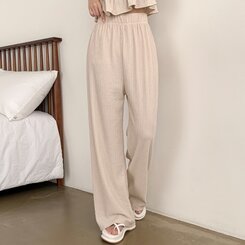 ツーピース 【SET】フリルクロップキャミソール+ワイドパンツ BEIGE