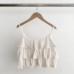 ツーピース 【SET】フリルクロップキャミソール+ワイドパンツ