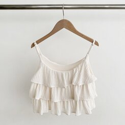ツーピース 【SET】フリルクロップキャミソール+ワイドパンツ