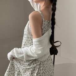 ロングワンピース フラワーレースレイヤードミディキャミソールワンピース WHITE
