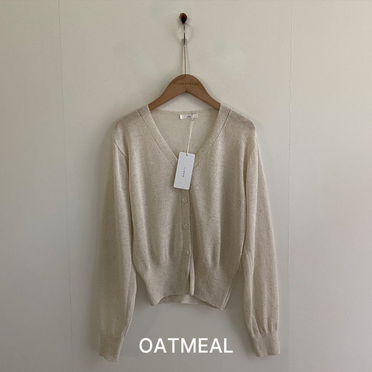 웨이 린넨니트 크롭 기본 가디건 12color