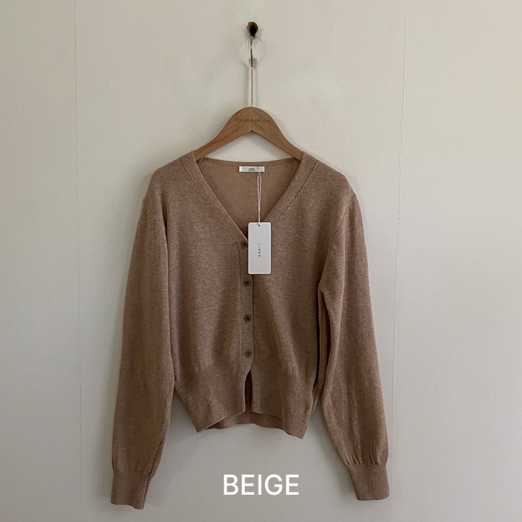 웨이 린넨니트 크롭 기본 가디건 12color