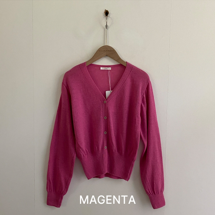 웨이 린넨니트 크롭 기본 가디건 12color