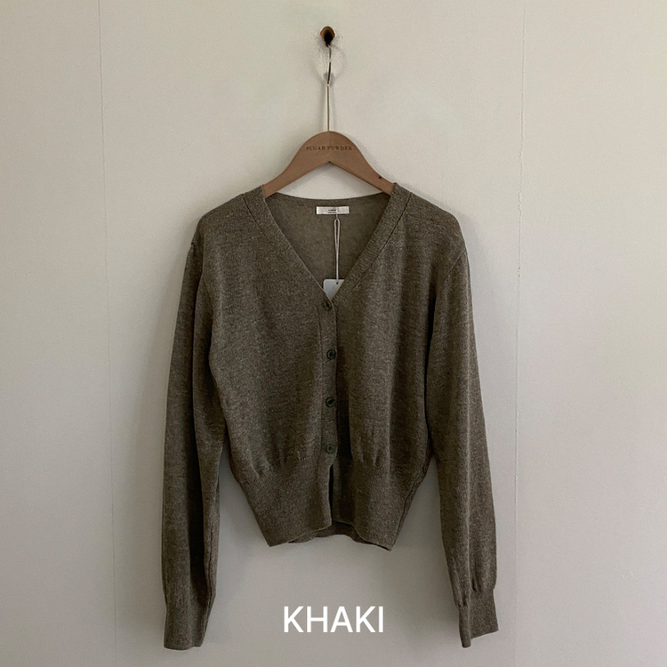 웨이 린넨니트 크롭 기본 가디건 12color