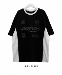 半袖Tシャツ 配色レタリングボックスフィット半袖Tシャツ