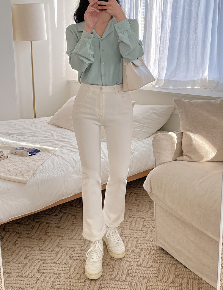 [F/L사이즈] 구김없는 오픈카라 찰랑셔츠 (7color) 민트