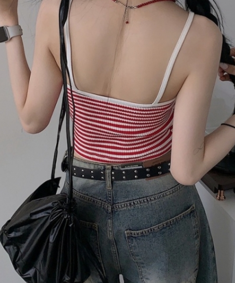 ストーンフェイクレザーベルト BLACK