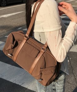 ストリングポケットショルダーバッグ BROWN