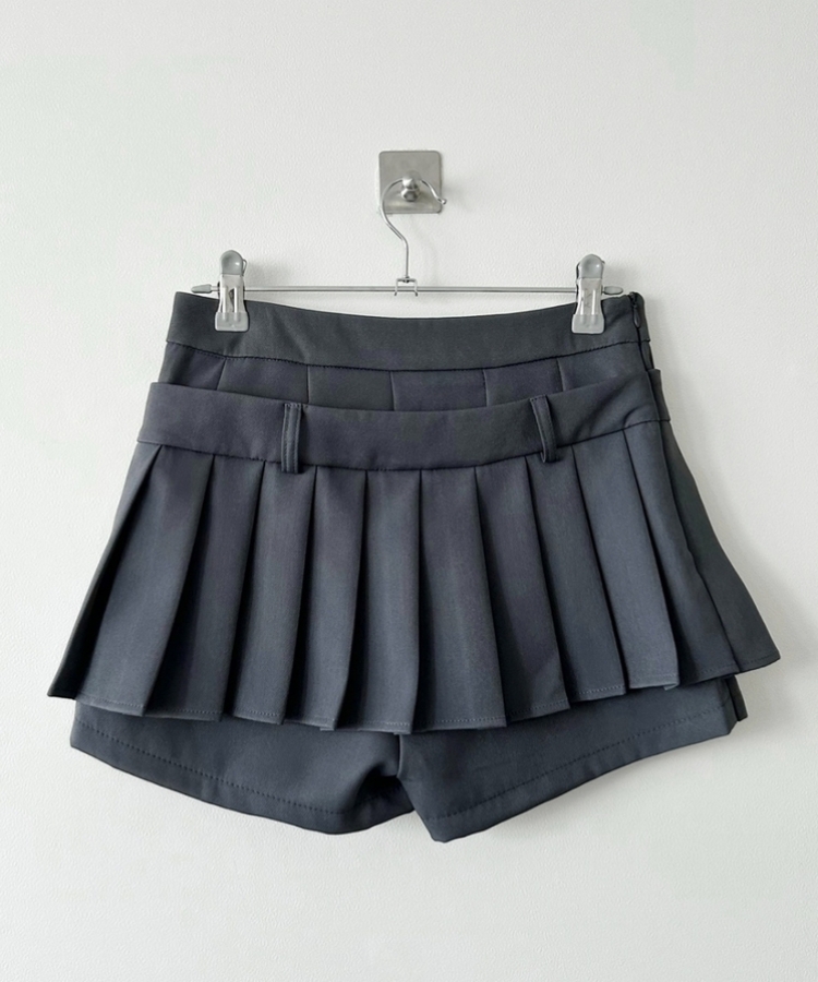 ツーウェイプリーツリボンミニスカート