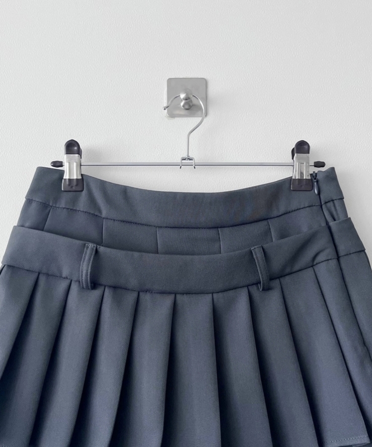 ツーウェイプリーツリボンミニスカート