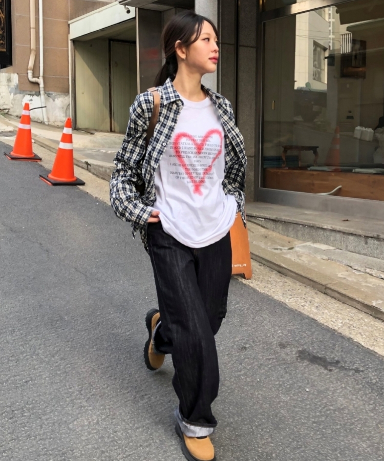 ハートロングスリーブ長袖Tシャツ｜長袖Tシャツ｜韓国