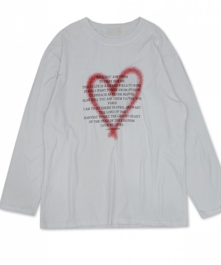 ハートロングスリーブ長袖Tシャツ｜長袖Tシャツ｜韓国ファッション