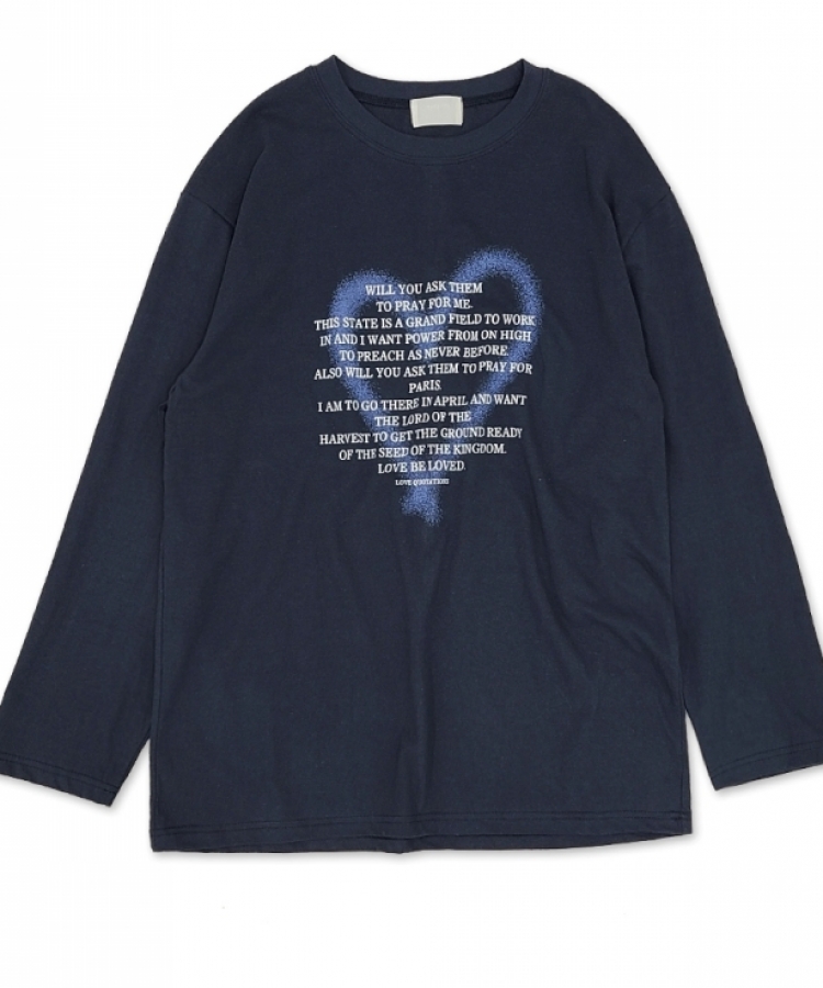 ハートロングスリーブ長袖Tシャツ｜長袖Tシャツ｜韓国ファッション