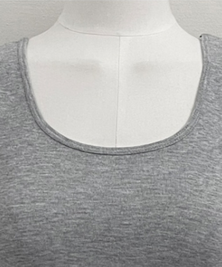 면슬림유넥라운드레이어드롱나시