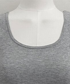 Uネックラウンドレイヤードロングタンクトップ