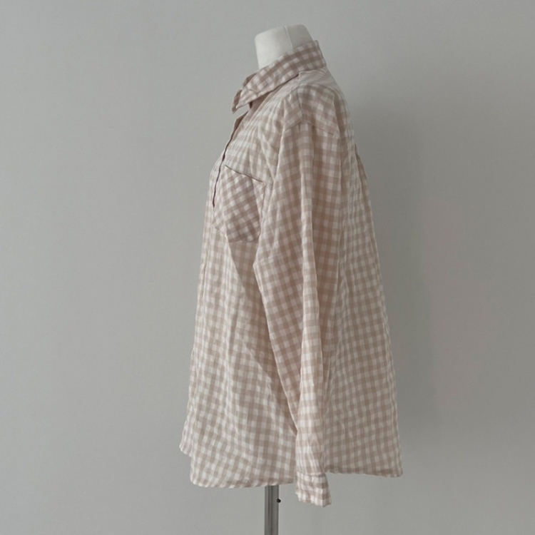 힐스 오버핏 긴팔 체크 남방 셔츠