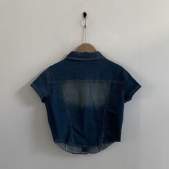 ジャケット クロップデニム半袖ジャケットシャツ