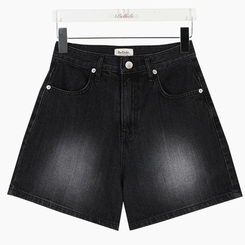 ショートパンツ ベーシックデニムミディAラインパンツ