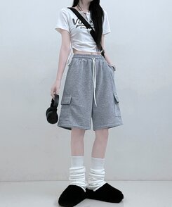 トレーニングパンツ デイリーバミューダハーフショートパンツ GRAY