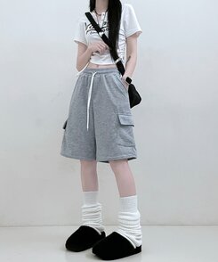 トレーニングパンツ デイリーバミューダハーフショートパンツ GRAY
