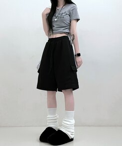 トレーニングパンツ デイリーバミューダハーフショートパンツ BLACK