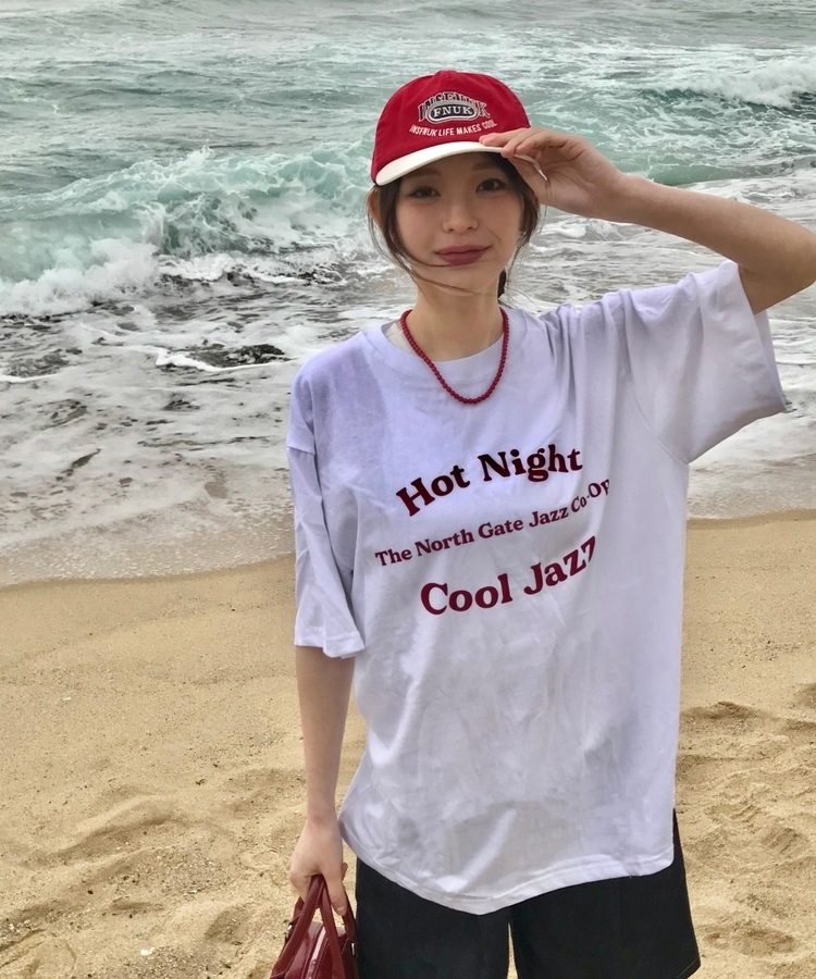 レッドビーズネックレス RED