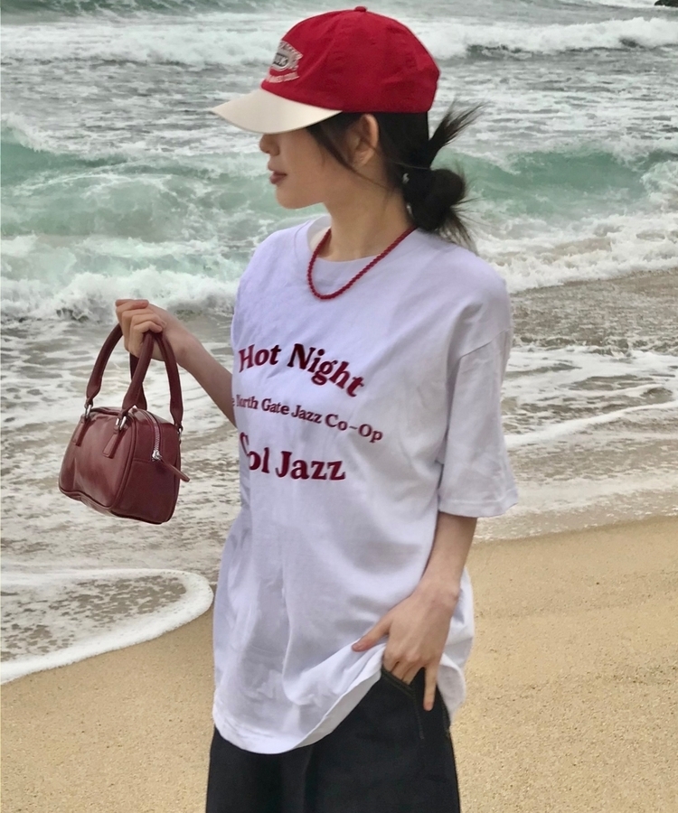 レッドビーズネックレス RED