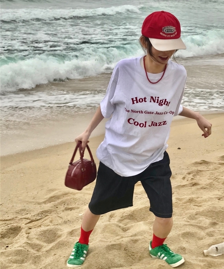 レッドビーズネックレス RED