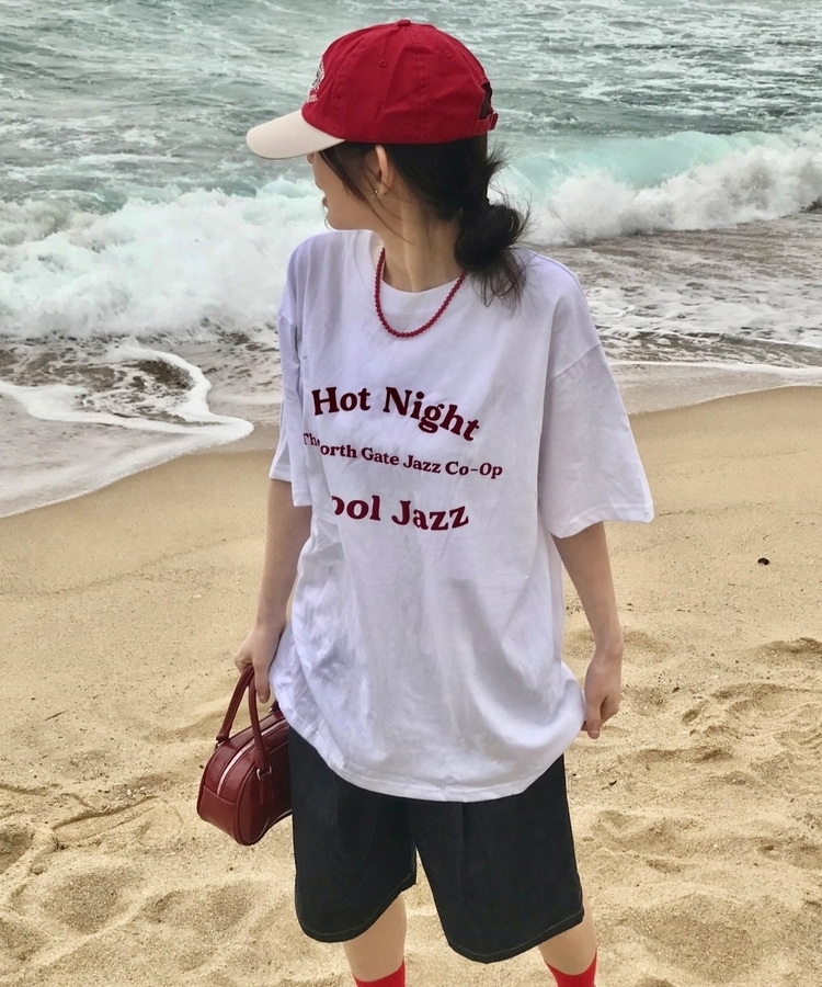 レッドビーズネックレス RED