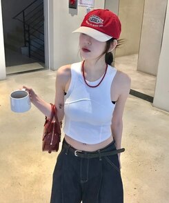 レッドビーズネックレス RED