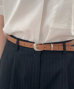 ファッション雑貨 ベーシックフェイクレザーベルト BROWN