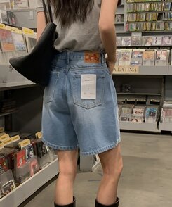 ショートパンツ ベーシックデニムハーフパンツ LIGHT BLUE