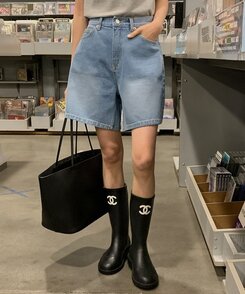 ショートパンツ ベーシックデニムハーフパンツ LIGHT BLUE